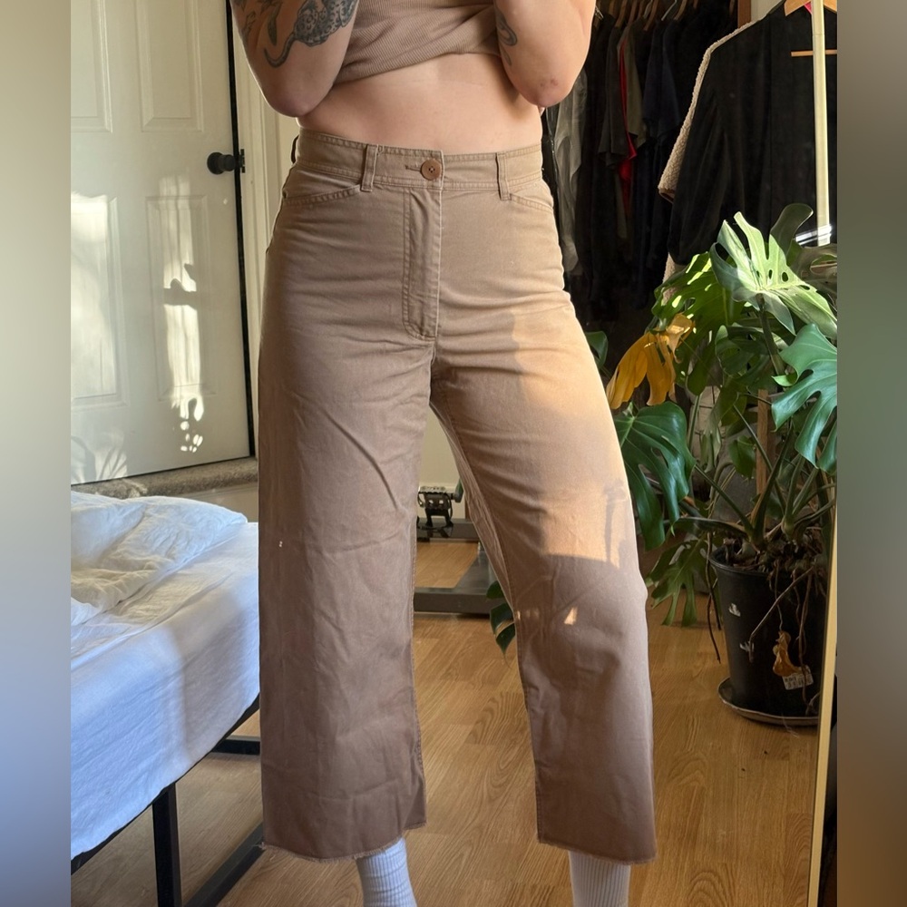Stylish Women's Tan Wide Leg Pants